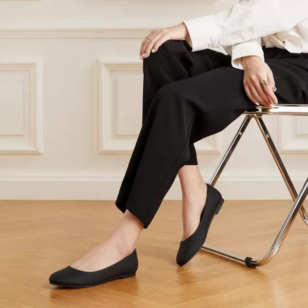 Trary Women's Round Toe Flats Shoes Comfortable Slip on Shoes Casual Dress Shoes