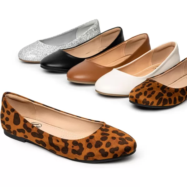 Trary Women's Round Toe Flats Shoes Comfortable Slip on Shoes Casual Dress Shoes