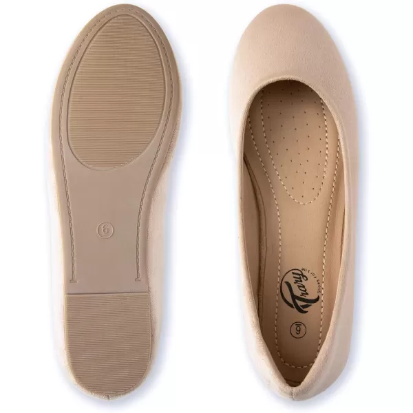 Trary Women's Round Toe Flats Shoes Comfortable Slip on Shoes Casual Dress Shoes