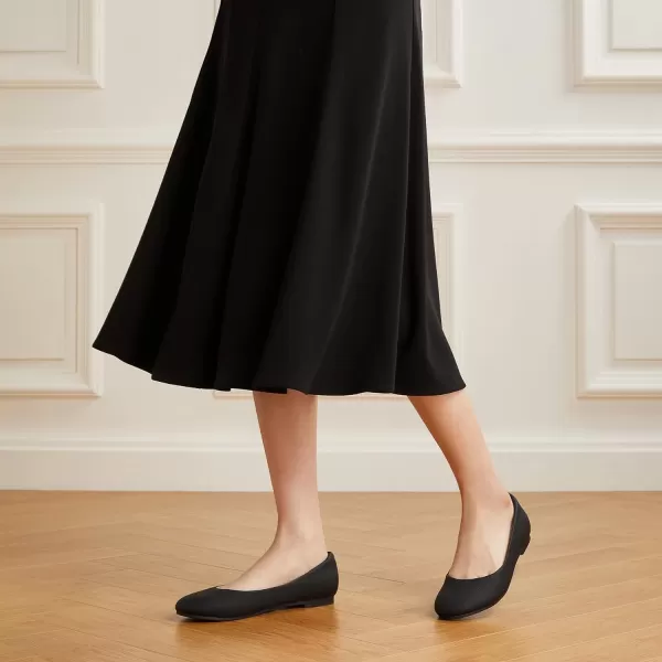 Trary Women's Round Toe Flats Shoes Comfortable Slip on Shoes Casual Dress Shoes