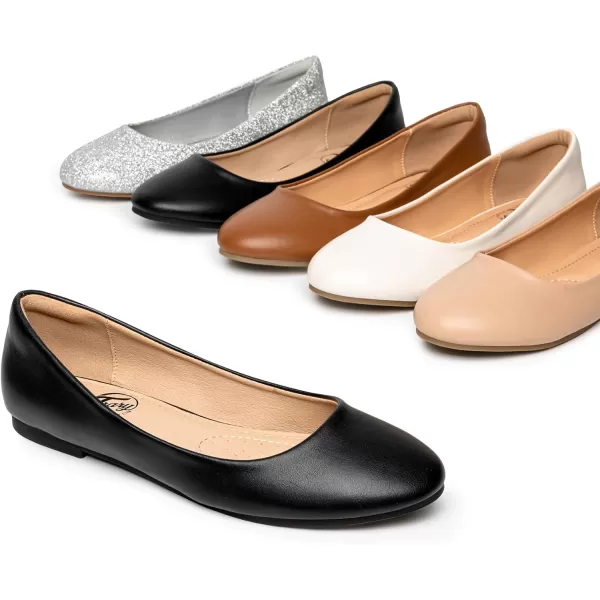 Trary Women's Round Toe Flats Shoes Comfortable Slip on Shoes Casual Dress Shoes