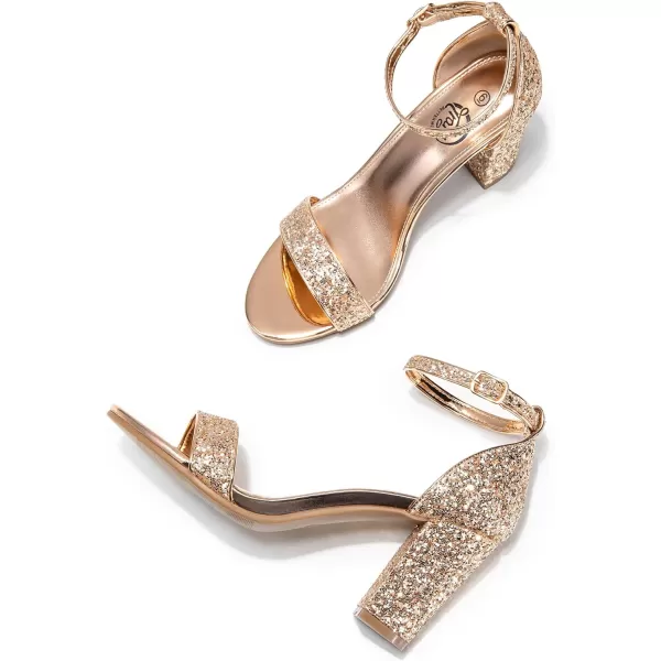 Trary Women's Sandal, White, Block Heel, Ankle Strap, Size 5-11.5, Formal Occasion Attendees