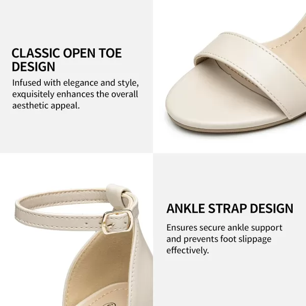 Trary Women's Sandal, White, Block Heel, Ankle Strap, Size 5-11.5, Formal Occasion Attendees