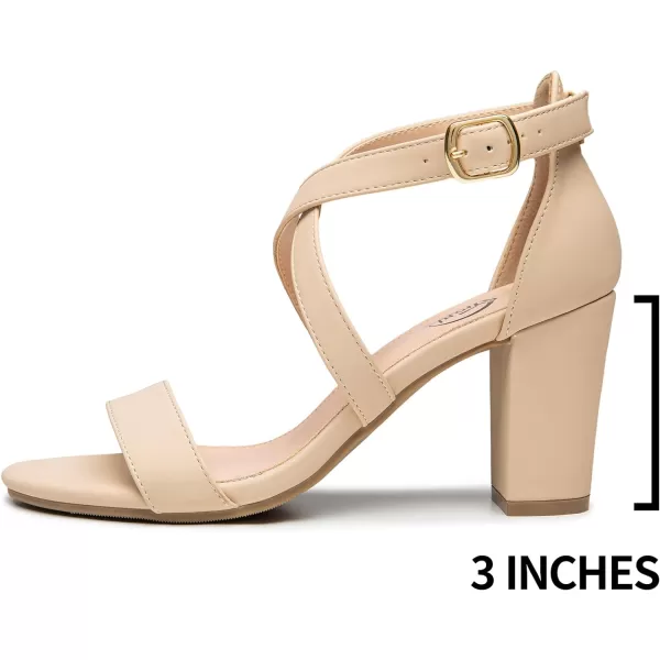 Trary Women's Sandal, White, Block Heel, Ankle Strap, Size 5-11.5, Formal Occasion Attendees