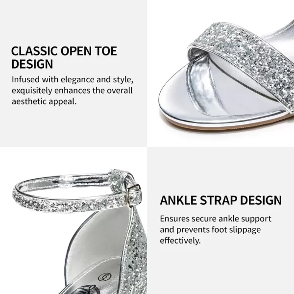 Trary Women's Sandal, White, Block Heel, Ankle Strap, Size 5-11.5, Formal Occasion Attendees