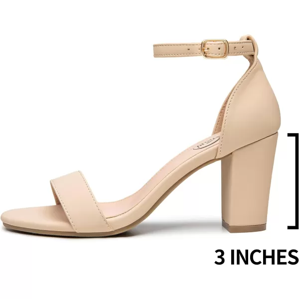 Trary Women's Sandal, White, Block Heel, Ankle Strap, Size 5-11.5, Formal Occasion Attendees