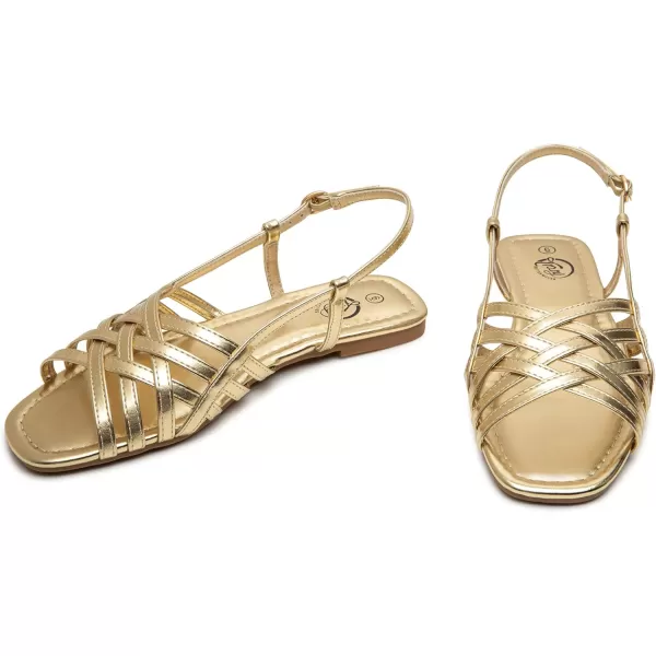 Trary Womens Sandals, Ankle Strap Beach Sandals for Woman, Adjustable Casual Open Peep Toe Flat Sandals for Women, Strappy Sandals for Women Dressy Summer,Gladiator Sandals for Walking Dress Summer