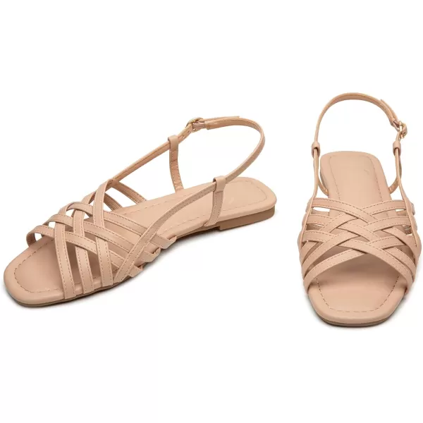 Trary Womens Sandals, Ankle Strap Beach Sandals for Woman, Adjustable Casual Open Peep Toe Flat Sandals for Women, Strappy Sandals for Women Dressy Summer,Gladiator Sandals for Walking Dress Summer