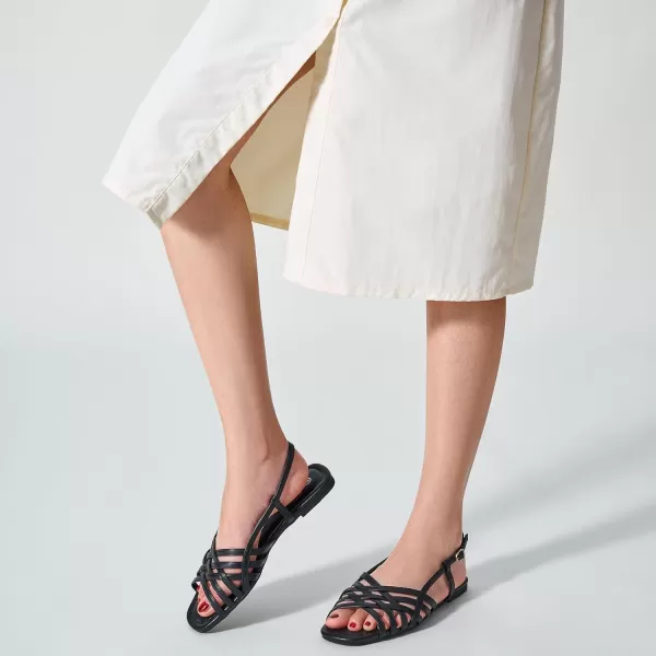 Trary Womens Sandals, Ankle Strap Beach Sandals for Woman, Adjustable Casual Open Peep Toe Flat Sandals for Women, Strappy Sandals for Women Dressy Summer,Gladiator Sandals for Walking Dress Summer
