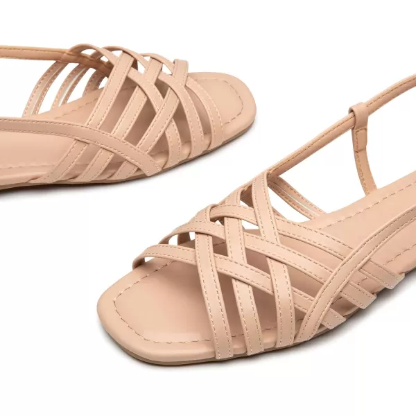 Trary Womens Sandals, Ankle Strap Beach Sandals for Woman, Adjustable Casual Open Peep Toe Flat Sandals for Women, Strappy Sandals for Women Dressy Summer,Gladiator Sandals for Walking Dress Summer
