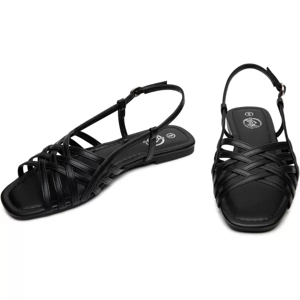 Trary Womens Sandals, Ankle Strap Beach Sandals for Woman, Adjustable Casual Open Peep Toe Flat Sandals for Women, Strappy Sandals for Women Dressy Summer,Gladiator Sandals for Walking Dress Summer