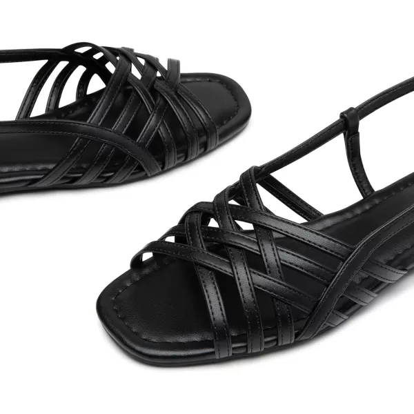 Trary Womens Sandals, Ankle Strap Beach Sandals for Woman, Adjustable Casual Open Peep Toe Flat Sandals for Women, Strappy Sandals for Women Dressy Summer,Gladiator Sandals for Walking Dress Summer