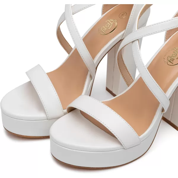 Trary Women's Strappy Platform Chunky High Heels Sandals Fashion Comfortable Open Toe Block Heels for Women Dress Wedding Party Shoes