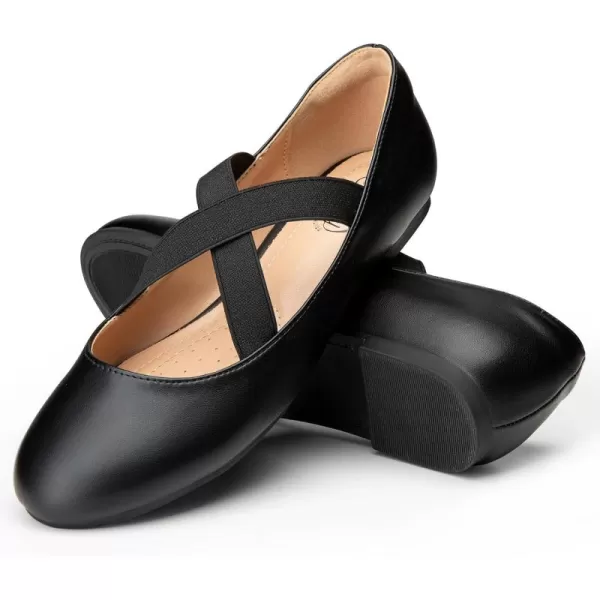 Trary Black Flats Shoes Women,Ballet Flats Shoes for Women, Ankle Strap Mary Jane Shoes Women, Wide Width Women's Flats, Black Flats for Women Dressy,Ballet Flats with Strap, Womens Flat Shoes