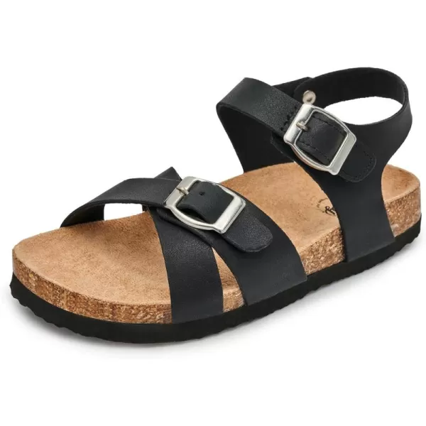 Trary Girls Sandals Adjustable Buckle Causal Sandals for Girls Open Toes Summer Shoes Cork Footbed Sandals for Little Big Kids