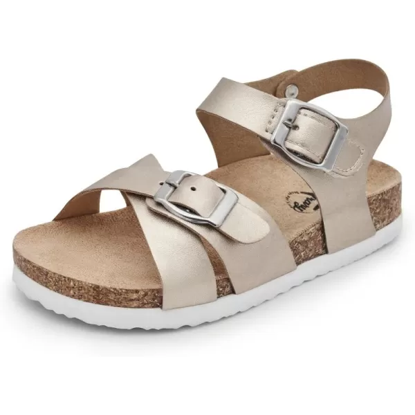 Trary Girls Sandals Adjustable Buckle Causal Sandals for Girls Open Toes Summer Shoes Cork Footbed Sandals for Little Big Kids