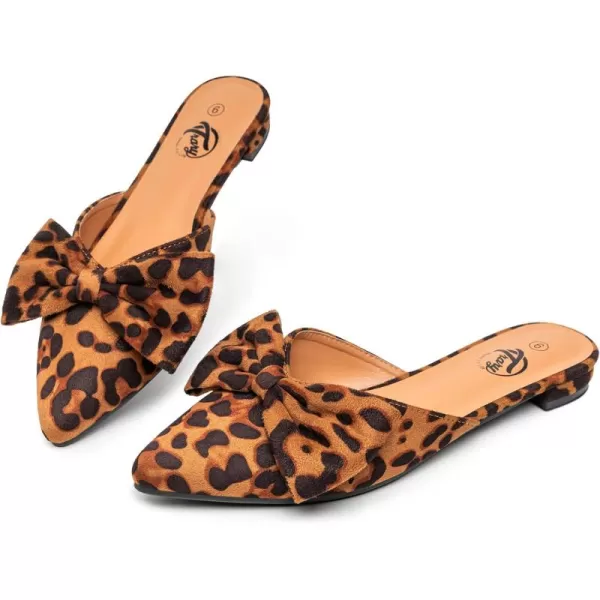 Trary Mules for Women Flats Comfortable, Bow Pointed Toe Womens Mules, Flats Mules Shoes for Women, Cute Mule Women's Mules &amp; Clogs, Slip On Womens Mules Flats, Backless Loafers Mule Shoes for Women