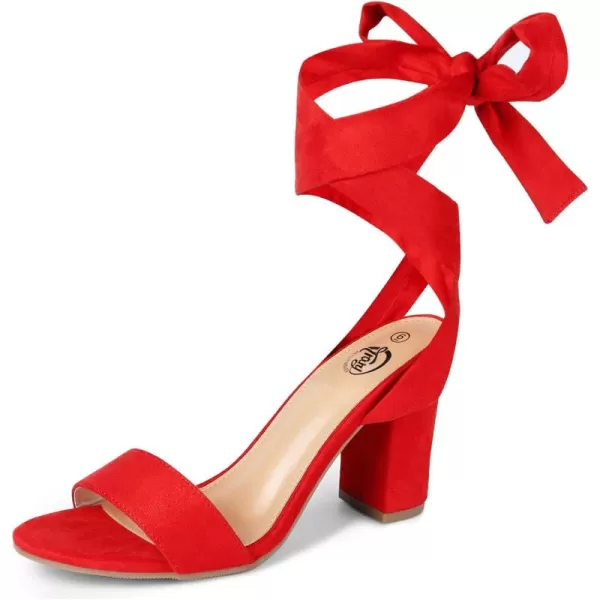 Trary Pink Purple Nude Red Black Heels for Women, Lace Up Chunky Heels for Women, Strappy Heels for Women Sandals, High Platform Stripper Heels, Comfortable Wide Width Tie Up Heels 3 Inch Open Toe