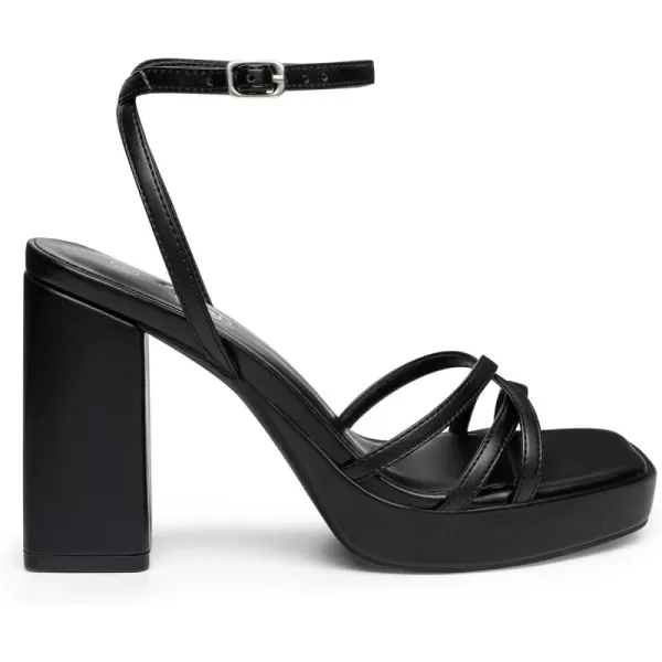 Trary Platform Heels, Square Toe Gold Heels, 3 inch Chunky Heels for Women, Strappy Heels for Women, Prom Heels for Wide Feet, Block Heels for Women, Short Heels for Women Dressy, Y2k Shoes for Prom