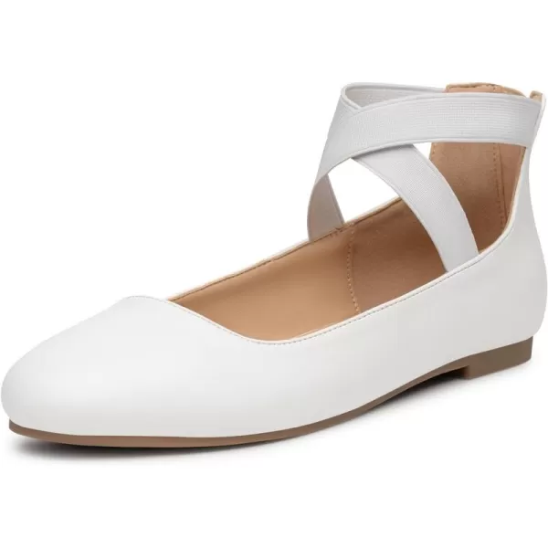 Trary Women's Flats, Flats Shoes Women, Ballet Flats Shoes for Women,Mary Jane Shoes for Women, Elastic Ankle Straps Flats Shoes, Round Toe Dress Shoes for Women, Business Casual Flats Shoes