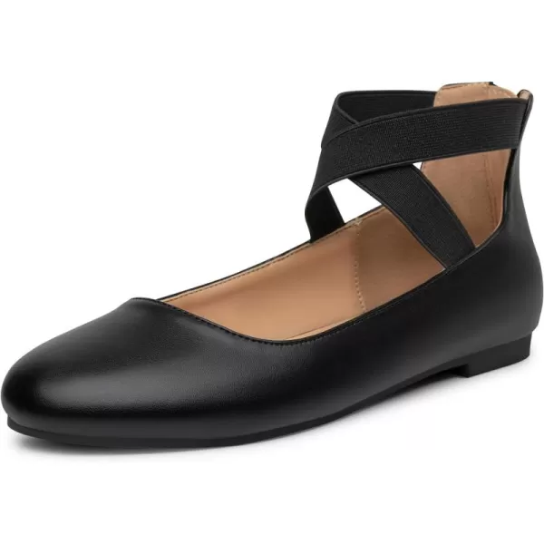 Trary Women's Flats, Flats Shoes Women, Ballet Flats Shoes for Women,Mary Jane Shoes for Women, Elastic Ankle Straps Flats Shoes, Round Toe Dress Shoes for Women, Business Casual Flats Shoes
