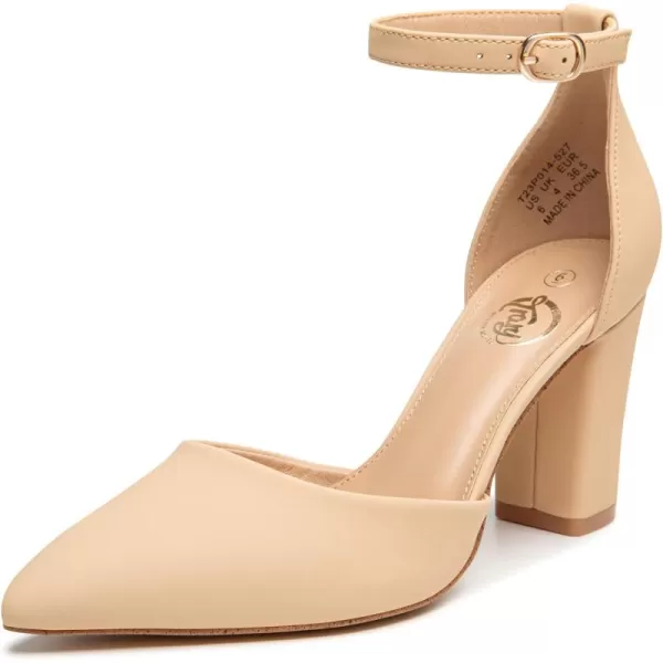 Trary Women's Heels,Women's Pumps,Black Nude Heels for Women,Chunky Heels for Women,Closed Toe Heels for Women,High Platform Heels，Pointed Toe Dress Office Wedding Shoes for Women