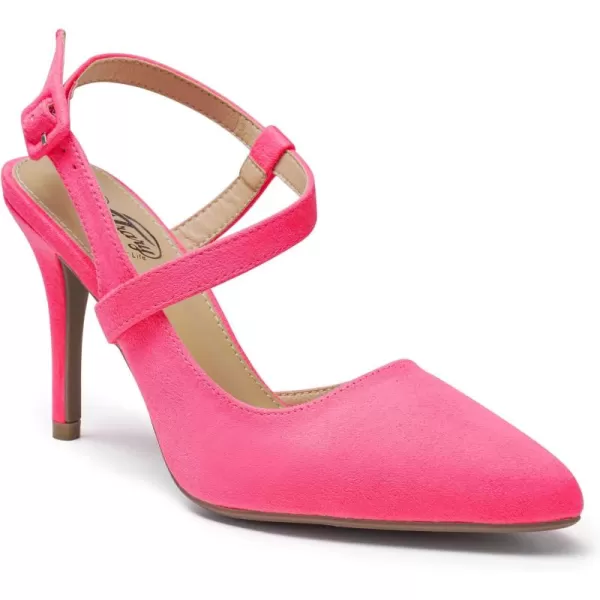 Trary Womens High Heels Pointed Toe Slingback Heels for Women Sexy Stiletto Heels Buckle Ankle Strap Closed Toe Office Party Prom Wedding Dress Pumps Shoes