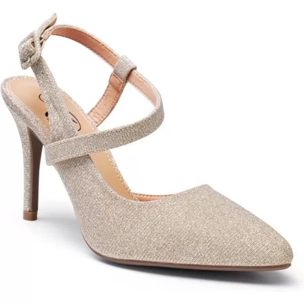 Trary Womens High Heels Pointed Toe Slingback Heels for Women Sexy Stiletto Heels Buckle Ankle Strap Closed Toe Office Party Prom Wedding Dress Pumps Shoes