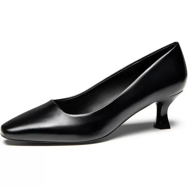 Trary Women's Kitten Heels Dress Pumps Classic Square Toe Shoes Casual Low Heels Closed Toe Pumps for Women Office