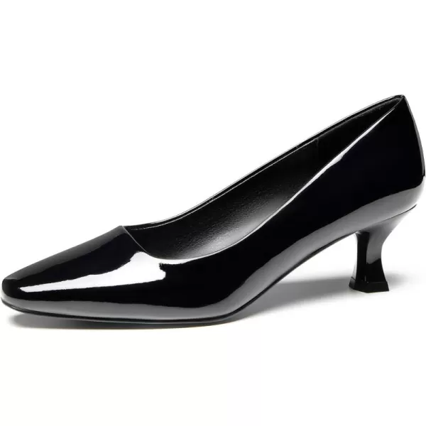 Trary Women's Kitten Heels Dress Pumps Classic Square Toe Shoes Casual Low Heels Closed Toe Pumps for Women Office