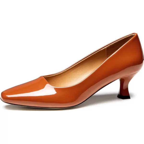 Trary Women's Kitten Heels Dress Pumps Classic Square Toe Shoes Casual Low Heels Closed Toe Pumps for Women Office