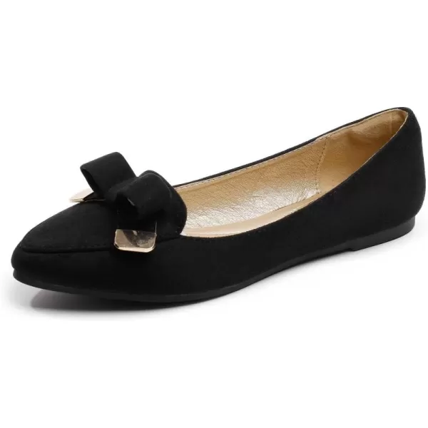 Trary Women’s Loafer Flats Shoes Slip On Comfortable Office Walking Driving Dress Wedding Shoes Pointed Toe with Bow