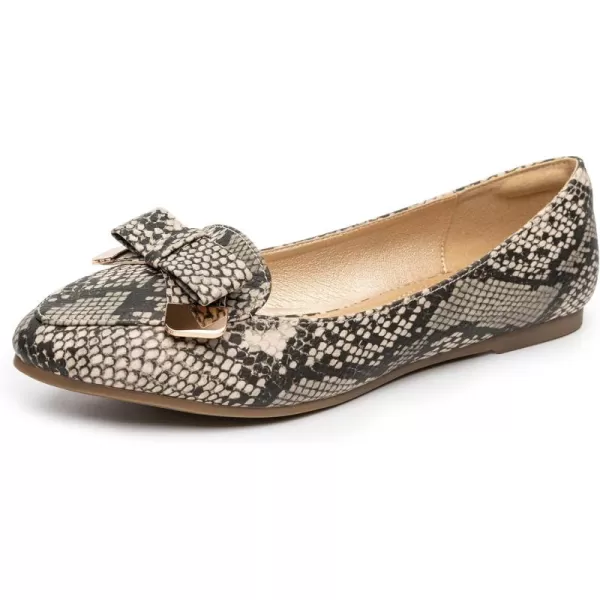 Trary Women’s Loafer Flats Shoes Slip On Comfortable Office Walking Driving Dress Wedding Shoes Pointed Toe with Bow