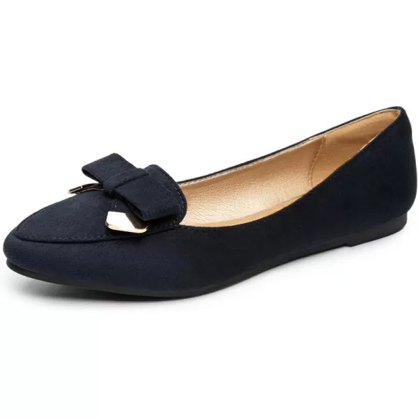 Trary Women’s Loafer Flats Shoes Slip On Comfortable Office Walking Driving Dress Wedding Shoes Pointed Toe with Bow