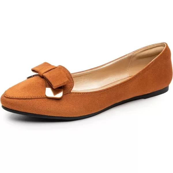 Trary Women’s Loafer Flats Shoes Slip On Comfortable Office Walking Driving Dress Wedding Shoes Pointed Toe with Bow