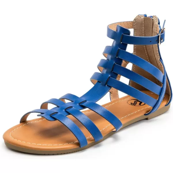 Trary Women's Sandal, Comfortable Gladiator Sandals Ankle Strap Flats Sandalias Para Mujer Beach Sandals Wide Width Open Toe Cross Strappy Sandals for Women Dressy Summer