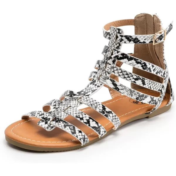 Trary Women's Sandal, Comfortable Gladiator Sandals Ankle Strap Flats Sandalias Para Mujer Beach Sandals Wide Width Open Toe Cross Strappy Sandals for Women Dressy Summer