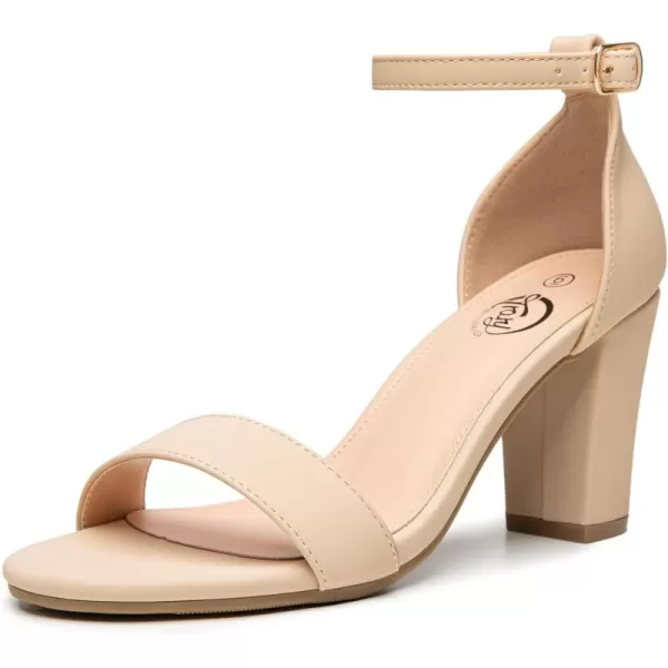 Trary Women's Sandal, White, Block Heel, Ankle Strap, Size 5-11.5, Formal Occasion Attendees