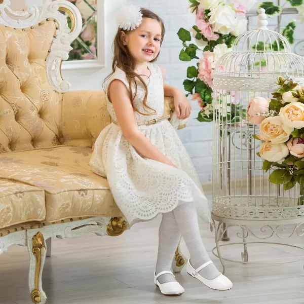 Trary Girls Mary Janes Ballet Flats School Uniform Dress Shoes Casual Party Wedding Flower Shoes for Little Kid/Big Kid