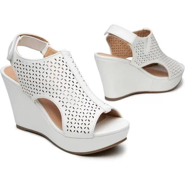 Trary Wedge Sandals for Women,Comfortable Wedges for Women,Open Toe Wedge Heels for Women,Sandals for Women Dressy Summer,Hollowed-out Womens Wedges,3.5 inch Women's Platform &amp; Wedge Sandals