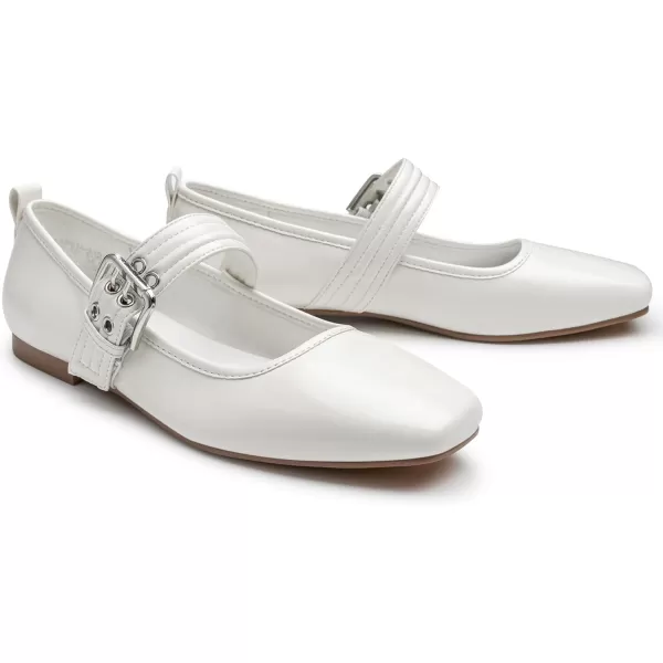 Trary Women's Flats,Mary Jane Shoes for Women,Ballet Flats Shoes for Women， Black Flats for Women, Womens Work Flats Comfortable Dress Shoes for Women, Square Toe Flats Comfortable Dressy