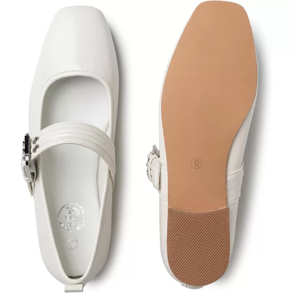 Trary Women's Flats,Mary Jane Shoes for Women,Ballet Flats Shoes for Women， Black Flats for Women, Womens Work Flats Comfortable Dress Shoes for Women, Square Toe Flats Comfortable Dressy