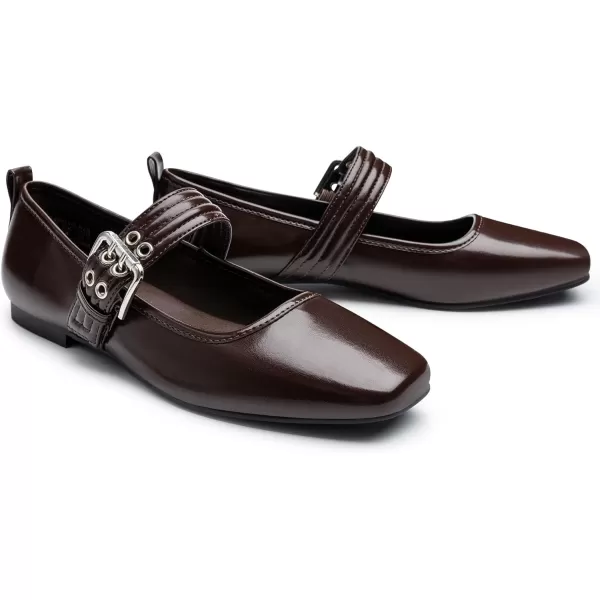Trary Women's Flats,Mary Jane Shoes for Women,Ballet Flats Shoes for Women， Black Flats for Women, Womens Work Flats Comfortable Dress Shoes for Women, Square Toe Flats Comfortable Dressy