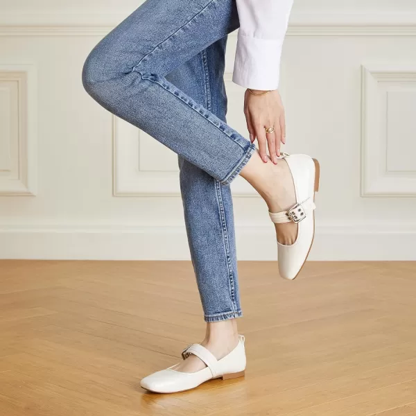 Trary Women's Flats,Mary Jane Shoes for Women,Ballet Flats Shoes for Women， Black Flats for Women, Womens Work Flats Comfortable Dress Shoes for Women, Square Toe Flats Comfortable Dressy