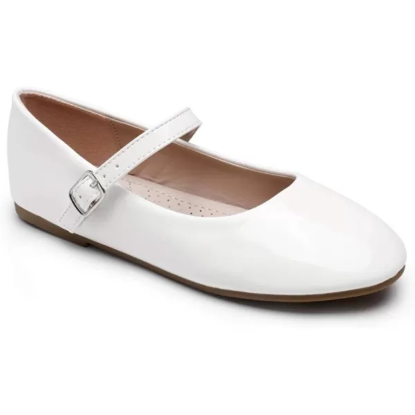 Trary Girls Mary Janes Ballet Flats School Uniform Dress Shoes Casual Party Wedding Flower Shoes for Little Kid/Big Kid