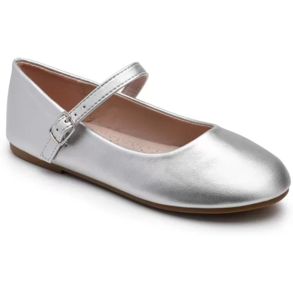 Trary Girls Mary Janes Ballet Flats School Uniform Dress Shoes Casual Party Wedding Flower Shoes for Little Kid/Big Kid