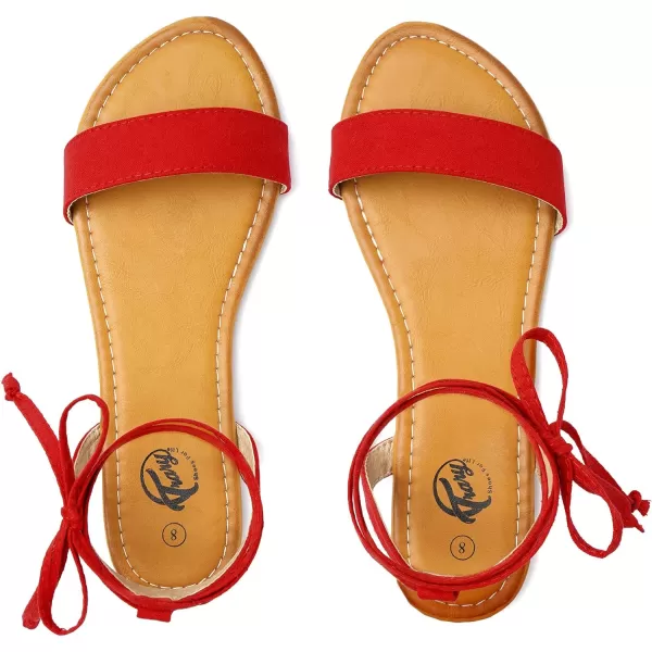 Trary Womens Sandals, Lace Up Sandals for Women, Open Toe Strappy Sandals for Women, Tie up Sandals for Women, Ankle Wrap Flat Sandals for Women Dressy, Cute Sandals, Summer Sandals for Women