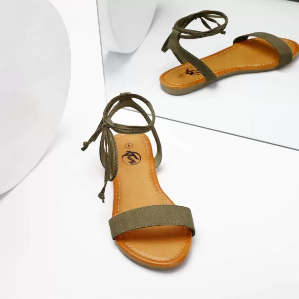Trary Womens Sandals, Lace Up Sandals for Women, Open Toe Strappy Sandals for Women, Tie up Sandals for Women, Ankle Wrap Flat Sandals for Women Dressy, Cute Sandals, Summer Sandals for Women