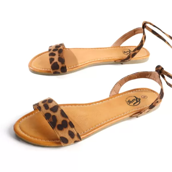 Trary Womens Sandals, Lace Up Sandals for Women, Open Toe Strappy Sandals for Women, Tie up Sandals for Women, Ankle Wrap Flat Sandals for Women Dressy, Cute Sandals, Summer Sandals for Women