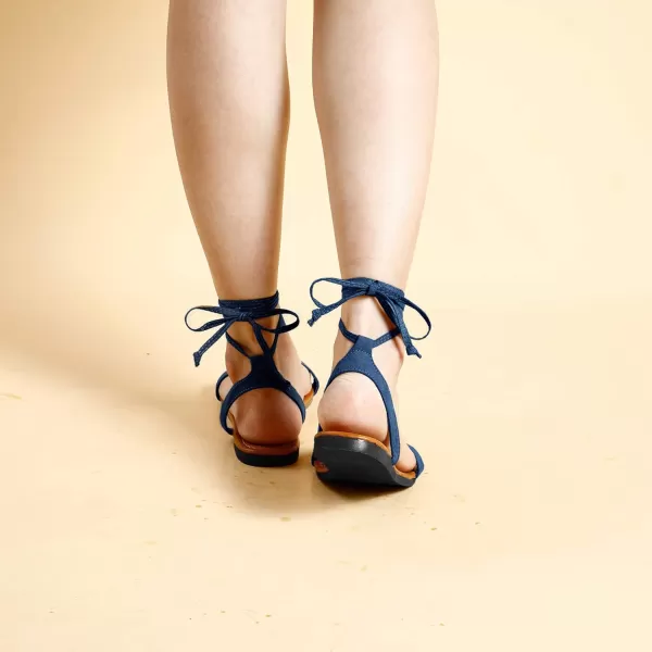 Trary Womens Sandals, Lace Up Sandals for Women, Open Toe Strappy Sandals for Women, Tie up Sandals for Women, Ankle Wrap Flat Sandals for Women Dressy, Cute Sandals, Summer Sandals for Women